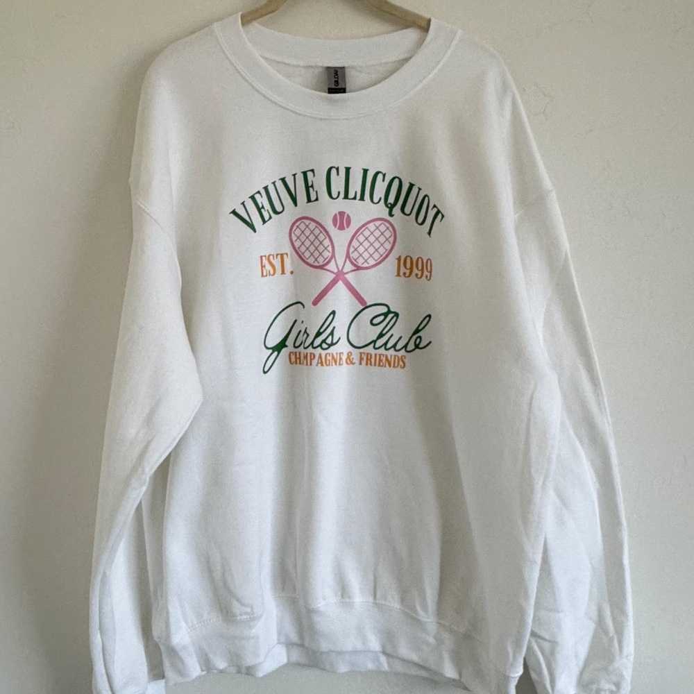 Champagne Club White Sweatshirt